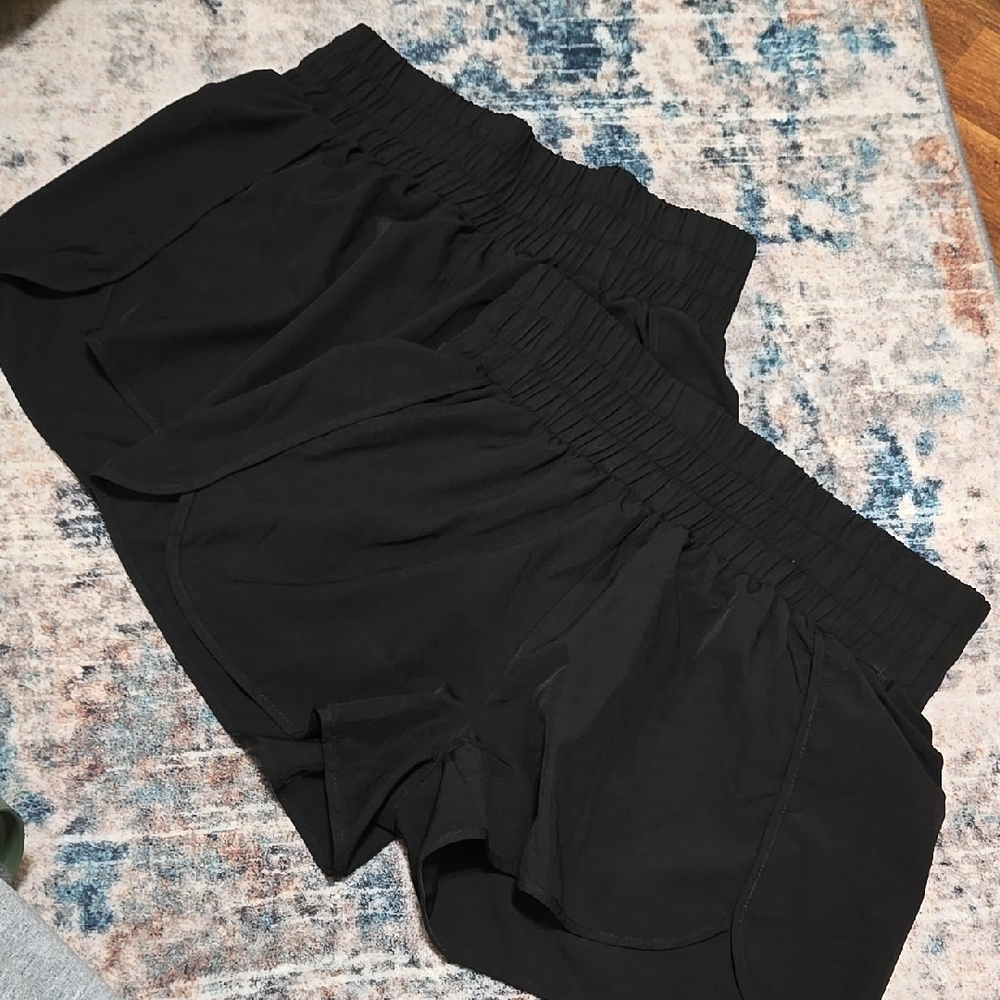 Ribbed Waistband Running Shorts